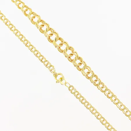 Collier doserad Bismarck längd 41,5cm bredd 3,5-7mm 18K. Vikt: 11 g