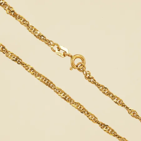 Kedja Singapore längd 50cm bredd 2,3mm GHA 18K Vikt: 4,9 g