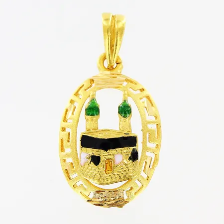 Hänge Kaba emalj 27x14mm 21K.  Vikt: 2,5 g