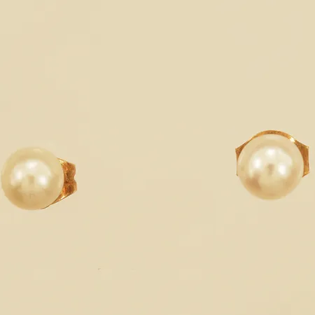 Örhängen med odlade pärlor Ø5,2mm 18K Vikt: 1 g