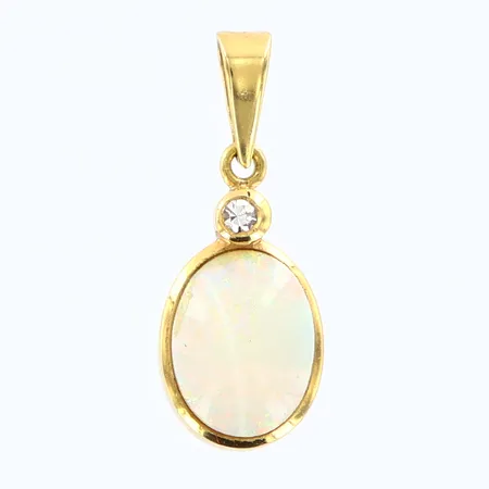 Hänge med opal, 13mm, 18K Vikt: 1,2 g