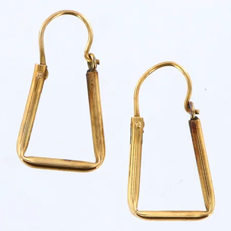 Örhängen längd: 20mm, skev, 14K Vikt: 1,1 g