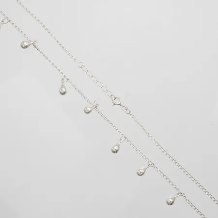Collier längd 43cm, droppar, GHA, 925/1000 silver Vikt: 4,9g Vikt: 4,9 g