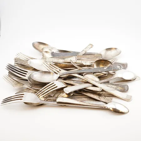 Diverse silverbestick, silver, 830/1000 Vikt: 1190 g