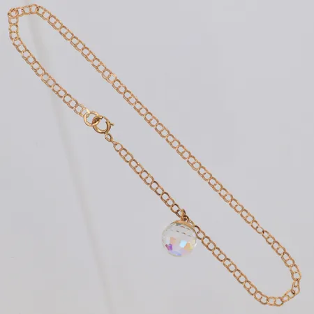 Armband Bismarck med sten, längd 19cm, bredd 2,2mm, skevt, 18K  Vikt: 1,7 g