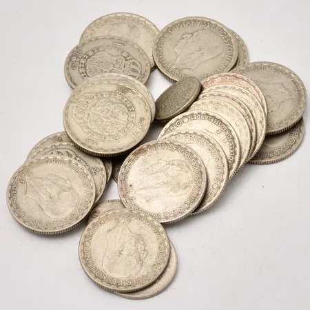 Mynt i silver, 400/1000, 166,18g.
