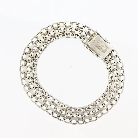 Armband X-länk längd 18,7cm bedd 11mm silver 830/1000. Vikt: 13,7 g