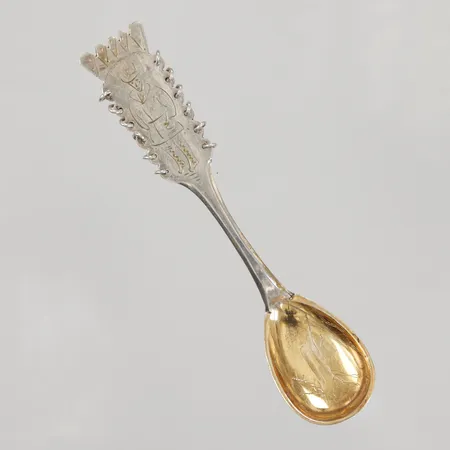 Kaffesked samisk längd 11cm, silver 830/1000 Vikt: 12,4 g