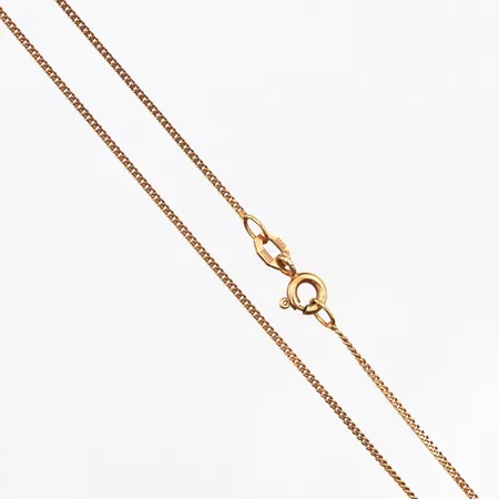 Kedja pansarlänk, 42cm, bredd: 1mm, 18K Vikt: 1,9 g