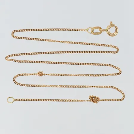 Kedja Pansar längd ca 33,5cm bredd ca 1mm knut 18K Vikt: 1,5 g