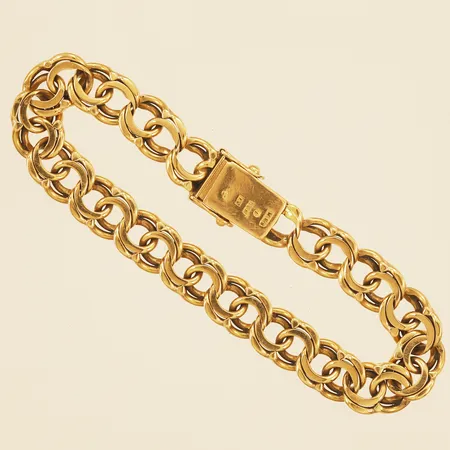 Armband Bismarck längd 18cm bredd 9,0mm år 1973 18K Vikt: 25,7 g