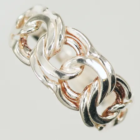 Ring Bismarck stl 19, bredd 3-9mm, stämplad GHA, Silver 925/1000, 2,8g Vikt: 2,8 g