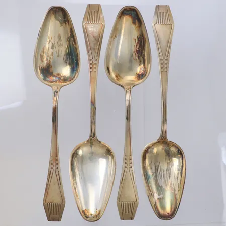 4 Skedar modell Soumi, längd 21cm, Finland, silver 813/1000  Vikt: 230,2 g