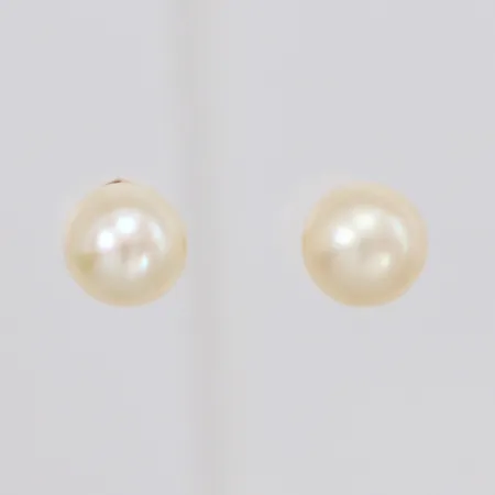 Örhängen med odlade pärlor Ø7mm, GHA, 18K  Vikt: 1,4 g