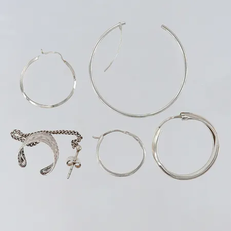 5 Udda örhängen silver 925/1000 Vikt: 4,4 g