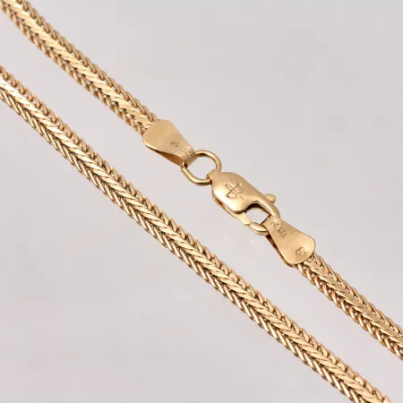 Kedja 46cm pressad rävsvans bredd 3mm, Balestra, 18K guld, 9,86g.