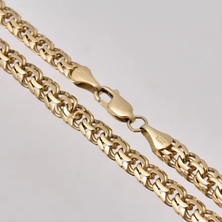 Kedja Bismark, längd 62cm, bredd 5,80mm, 14K, 39,06g.