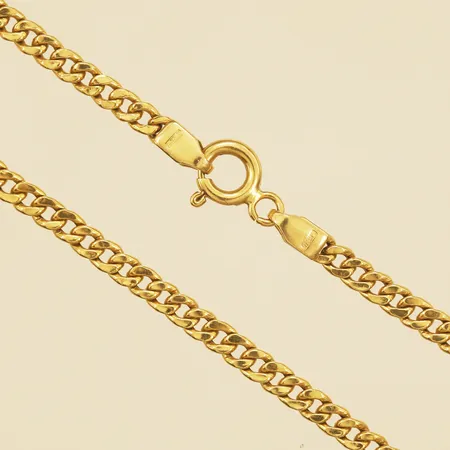 Kedja Pansar längd 62cm bredd 2,7mm ihålig 18K Vikt: 6,5 g