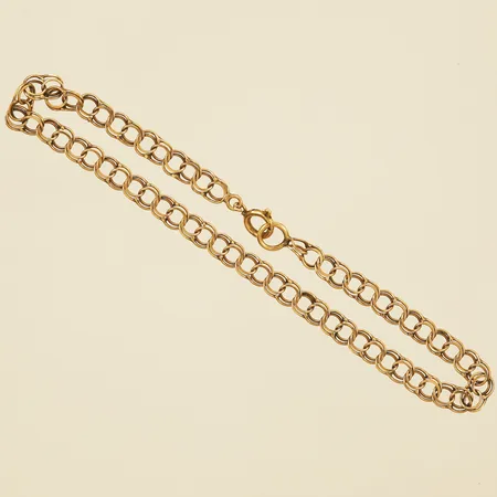 Armband Bismarck längd 18,5cm bredd 4,0mm 14K Vikt: 2,4 g