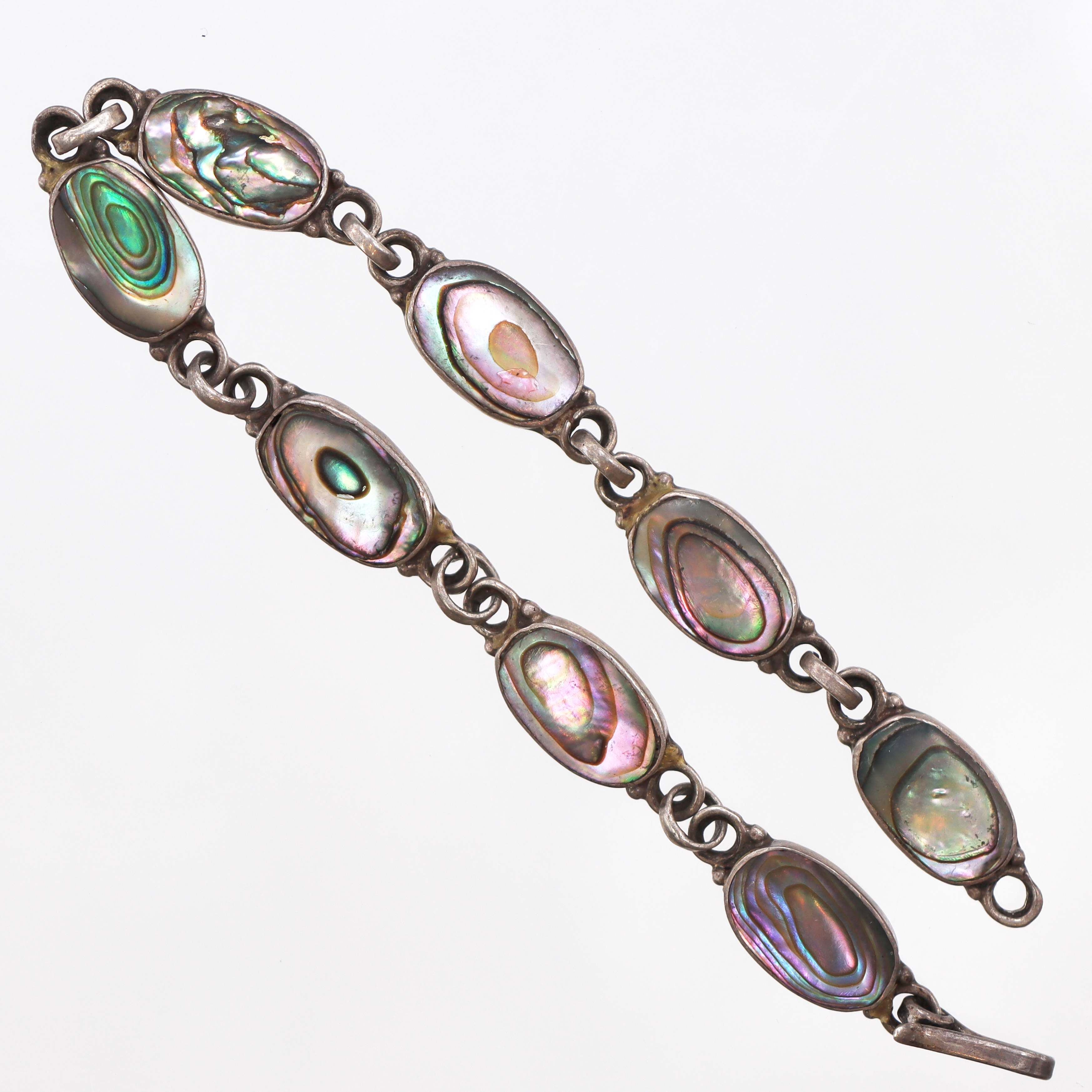 Armband med pärlemor, 17,5cm, bredd: 7,7mm, 925/1000 silver Vikt: 7,2 g