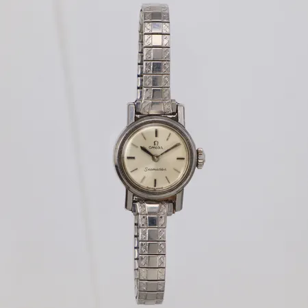 Damur Omega Seamaster, Ø20mm, stål, manuell, flexband, repigt plexiglas, inga tillbehör