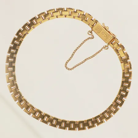 Armband Korridor längd 18,5cm bredd 5,0mm år 1949 18K Vikt: 14,3 g