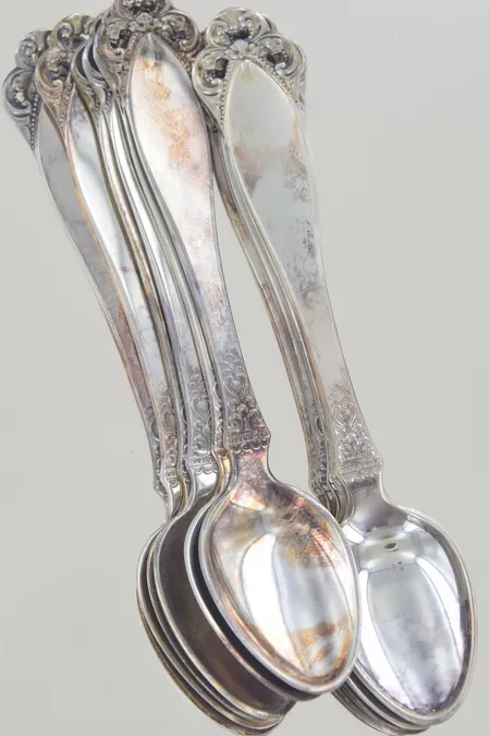 Silverskedar längd 10,8 cm silver 830/1000 Vikt: 110,8 g