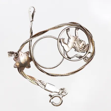Diverse silversmycken, lagningar, 830-925/1000 silver Vikt: 9,9 g