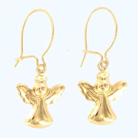 Ett par örhängen ängel, 27x12mm, krokfäste, 18K Vikt: 0,6 g