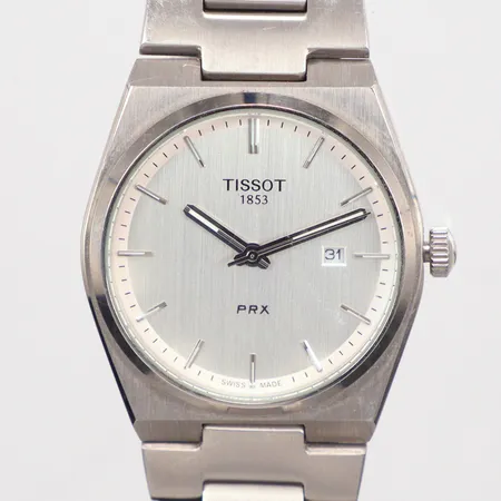 Herrur Tissot PRX stål quartz 40mm, refnr T137410 A, datum, stållänk, viklås