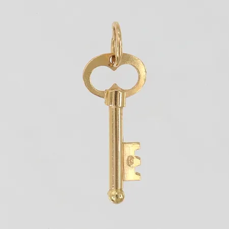 Hänge nykel längd inkl ögla ca 20mm bredd ca 1,5x8mm 18K Vikt: 0,6 g
