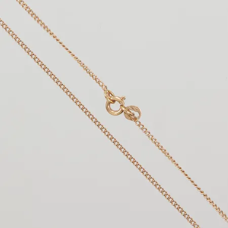 Kedja Pansar 54cm, bredd 1,3mm, trasigt lås, 18K Vikt: 3,6 g