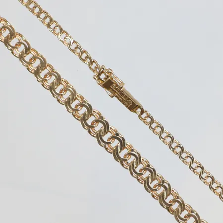 Collier doserad Bismarck 42cm bredd 3-7mm GD&Co 18K Vikt: 18,5 g