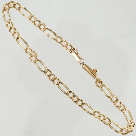 Armband Figaro längd 18cm, bredd 4mm, 18K, 6,4g Vikt: 6,4 g