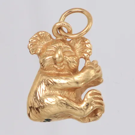 Hänge koala längd 20mm, bredd 12,5mm, 14K Vikt: 3,3 g