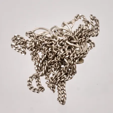 Kedja Pansar, längd ca 45cm, bredd ca 1,3mm, silver 925/1000, 2,59g.