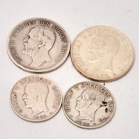 Mynt i silver, 800/1000, 44,48g.