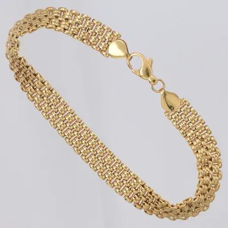 Armband längd 19,5cm, bredd 8,4mm, GHA, 18K Vikt: 13,4 g