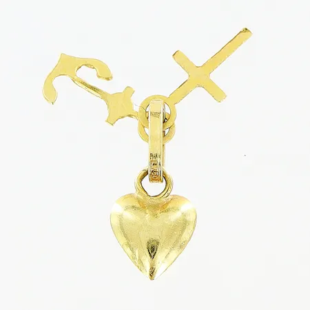 Hänge Tro hopp och kärlek 13x5mm skevheter 18K. Vikt: 0,3 g