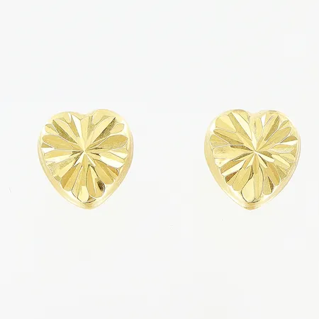 Örhängen 6,5x6mm, hjärtan, 18K Vikt: 0,7 g Skickas med postpaket.