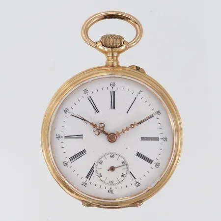 Fickur 14K Ø365mm, boett-nr.255930, innerboett i metall, skadad urtavla, går ej defekt, bruttovikt:37,5g