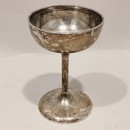 Pokal höjd 6,5cm Davidssons Metalltryckeri&Nysilve år 1924 Kristianstad personlig gravyr silver 830/1000 Vikt: 20,3 g