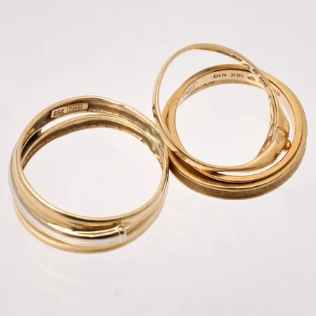 Diverse defekt guld, 18K, 7,03g.