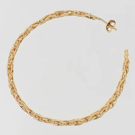  Udda örhänge X-länk Ø46mm bredd ca 9mm skev stfit, 18K Vikt: 10,1 g