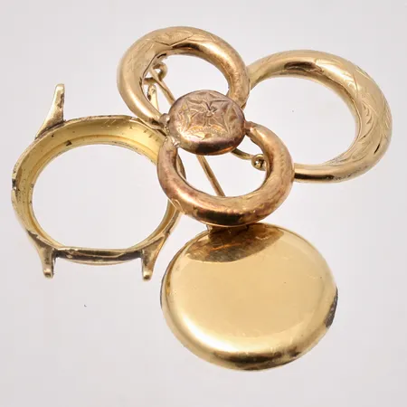Diverse defekt guld, 18K, 7,66g.
