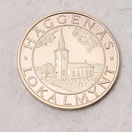 Lokalmynt 150kr Björnhammaren Häggenås 1980, Ø27mm, silver 925/1000, 10,28g.