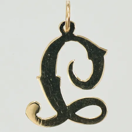Hänge "C" längd 21mm inkl ögla bredd 15mm, 14K 0,5g Vikt: 0,5 g