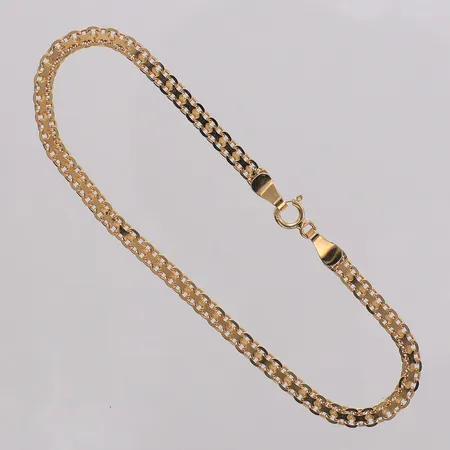 Armband X-länk längd 18,5cm, bredd 3,3mm. 18K Vikt: 4 g