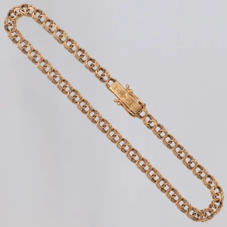 Armband Bismarck längd 19cm, bredd 3,8mm, 18K Vikt: 5,8 g