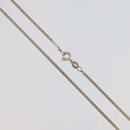 Kedja Pansar förgylld 50cm bredd 1,5mm, visst slitage på förgyllnigen silver 925/1000 Vikt: 4 g